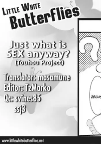 [Itsuki] Just What Is Sex Anyway? (Touhou Project) [English] =Little White Butterflies=