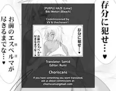 [PURPLE HAZE (Lime)] Biki Metori (Bleach) [English] [ChoriScans]