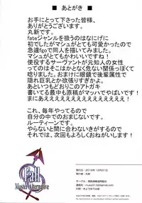 (C91) [Kansai Gyogyou Kyoudou Kumiai (Marushin)] Fall/Master Alternative (Fate/Grand Order)