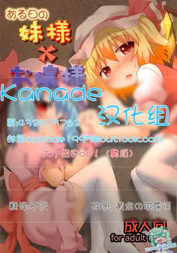 (C82) [Gainamon (Natsu no Koucha)] Aruhi No Imoutosama x Ojyousama (Touhou Project) [Chinese] [kanade汉化组]