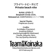 (COMITIA124) [ZOAL (LEN[A-7])] Private beach nite [English] [Team Koinaka]