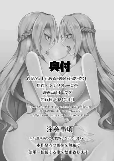 [Ippeisotsu (Akaguchi Yuuda, Ippeisotsu)] Toaru Reijou no Bunretsu Nichijou [Chinese] [大鸟转转转乐园众筹汉化]