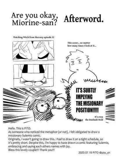 Are you okay, Miorine-san?