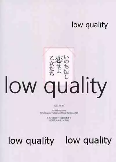 いのち短し恋せよ乙女たち