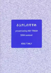 (C66) [KEY TRASH (Hikagi Tatsuhiko)] Yofukashi no Susume