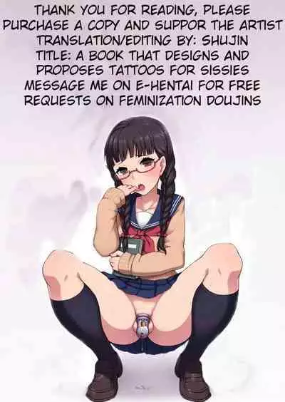 A book that Proposes designs for sissy tattoos