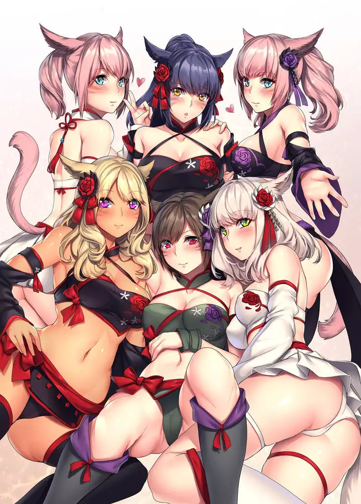 Miqo'te x Harem!! Ore igai no FC men ga zenin Mesu'te na ken Decensored] [